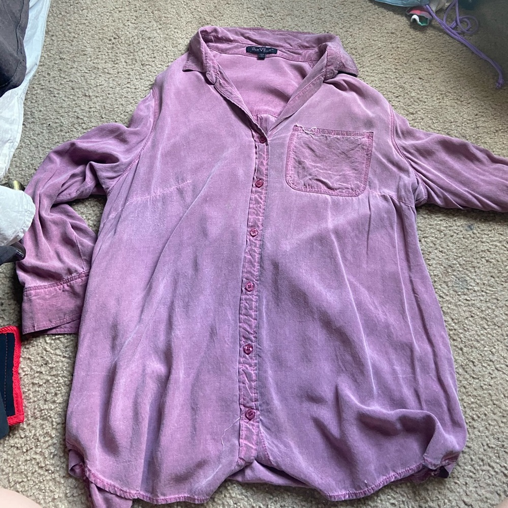 vintage purple button up